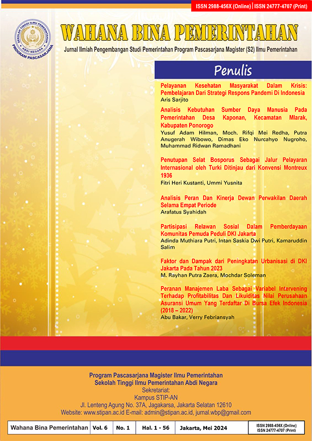 Cover Jurnal Wahana Bina Pemerintahan